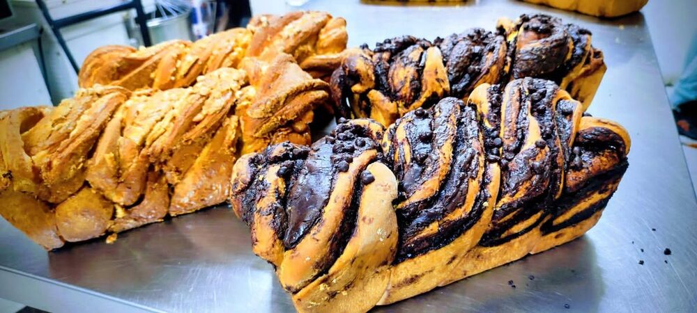 Babka împletită cu ciocolată